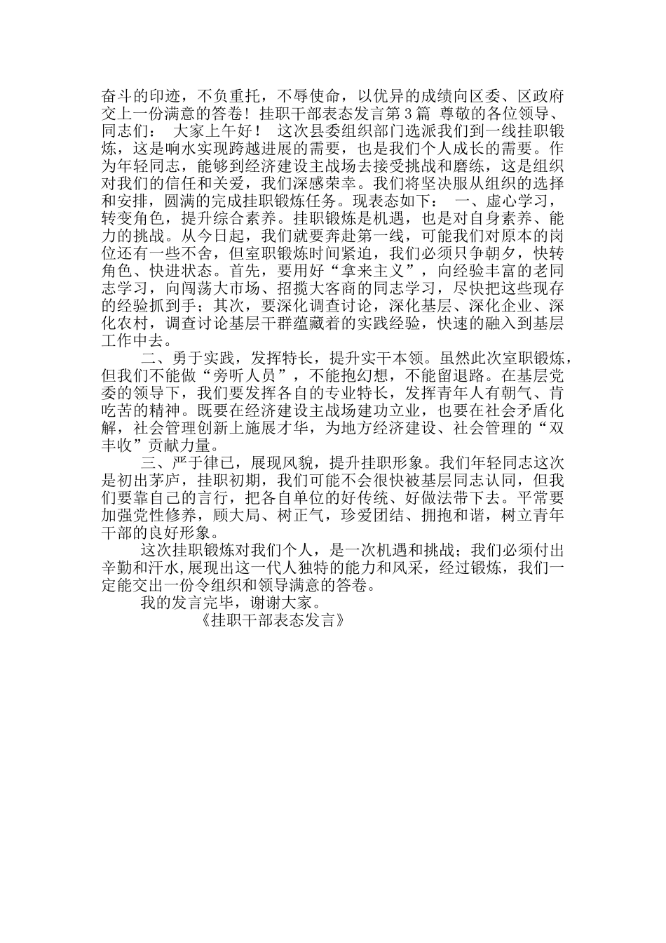 挂职干部表态发言_第3页