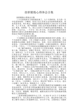 挂职锻炼心得体会合集