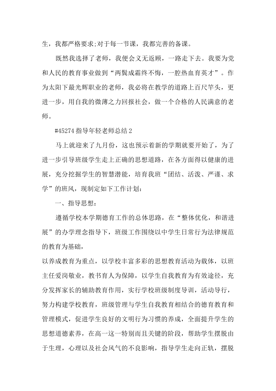 指导年轻教师总结模板5篇_第3页