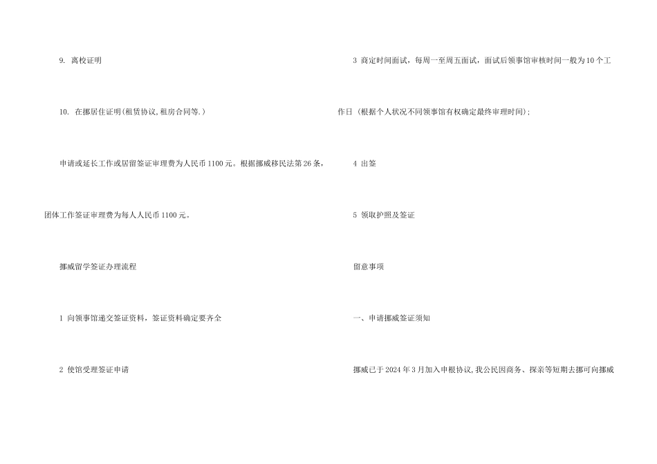 挪威留学签证的材料准备及办理的注意事项_第2页