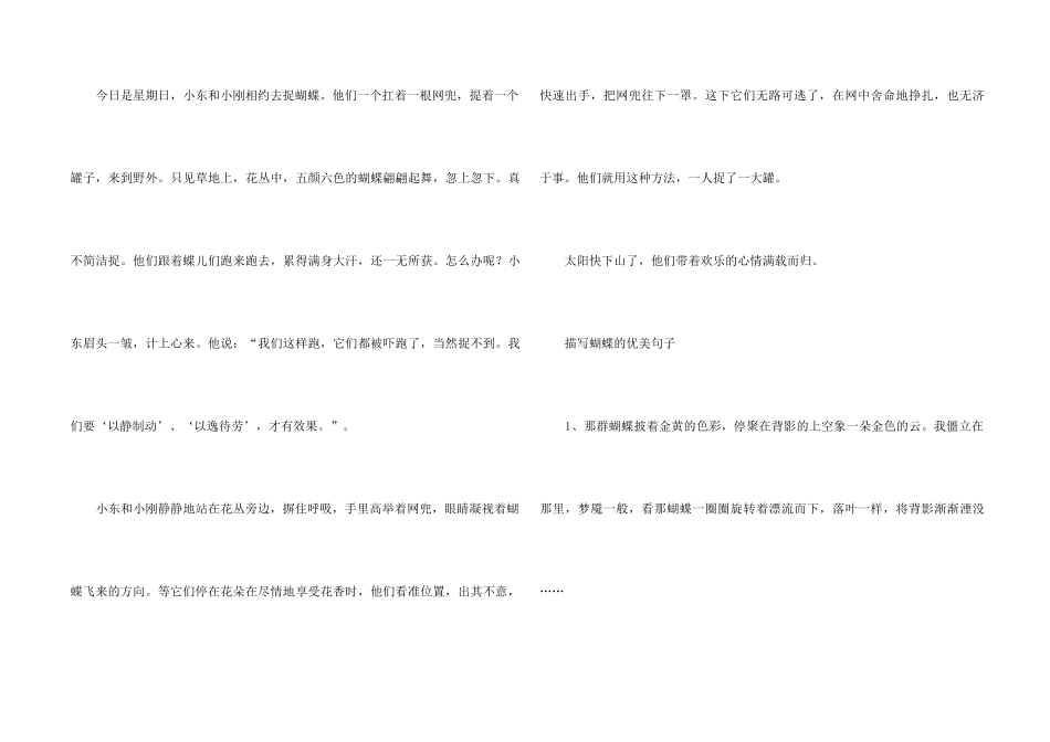 捉蝴蝶的简笔画_第2页