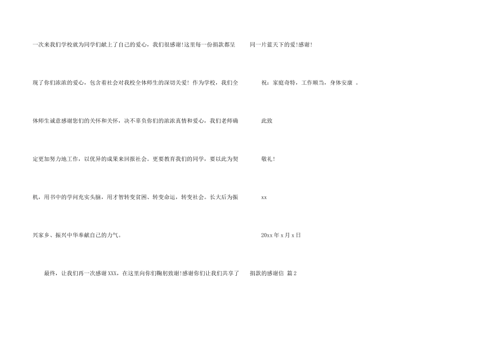 捐款的感谢信集锦9篇_第2页