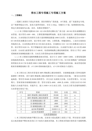 排水工程专项施工专项施工方案