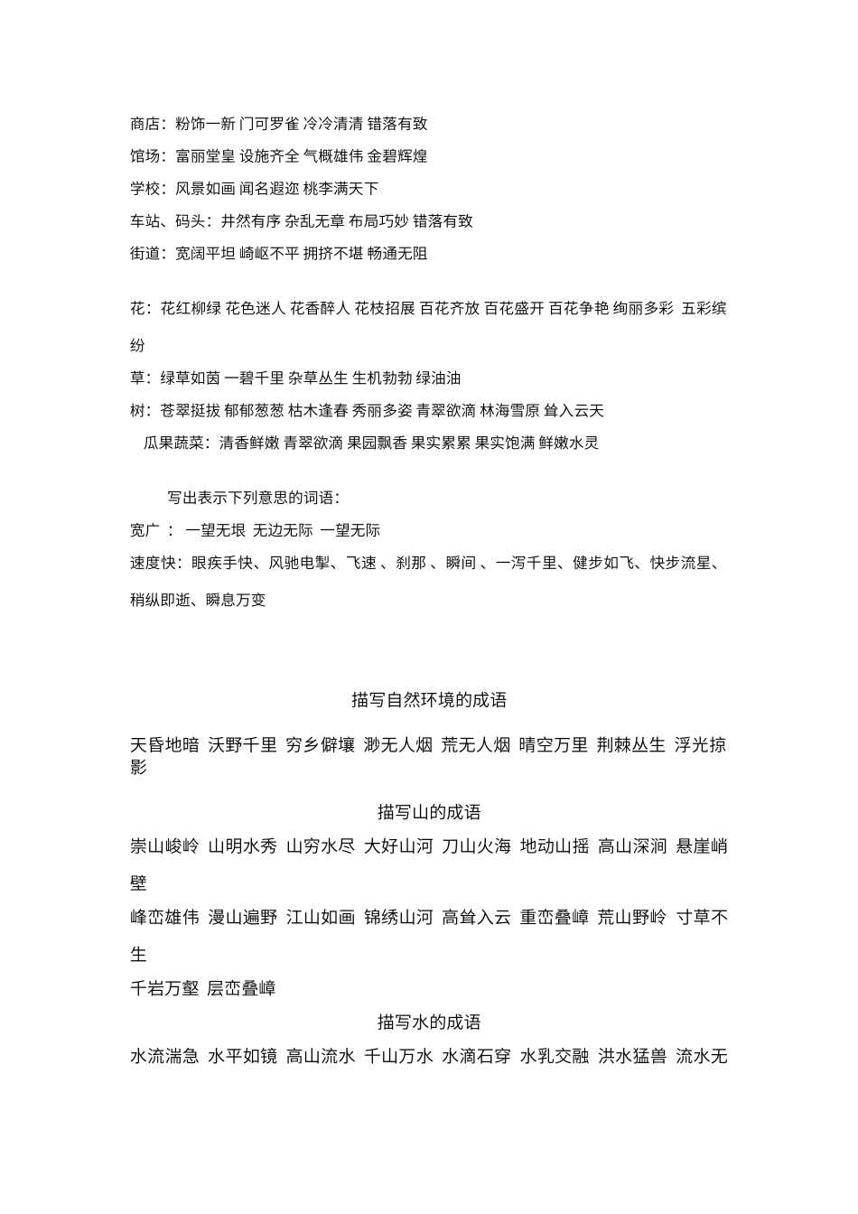 描写大自然景物的成语_第3页