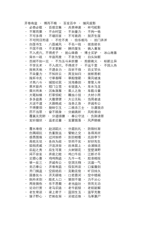 描写寓言故事的四字词语