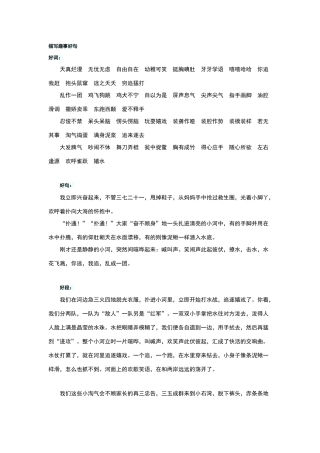 描写趣事的好词、好句、好段