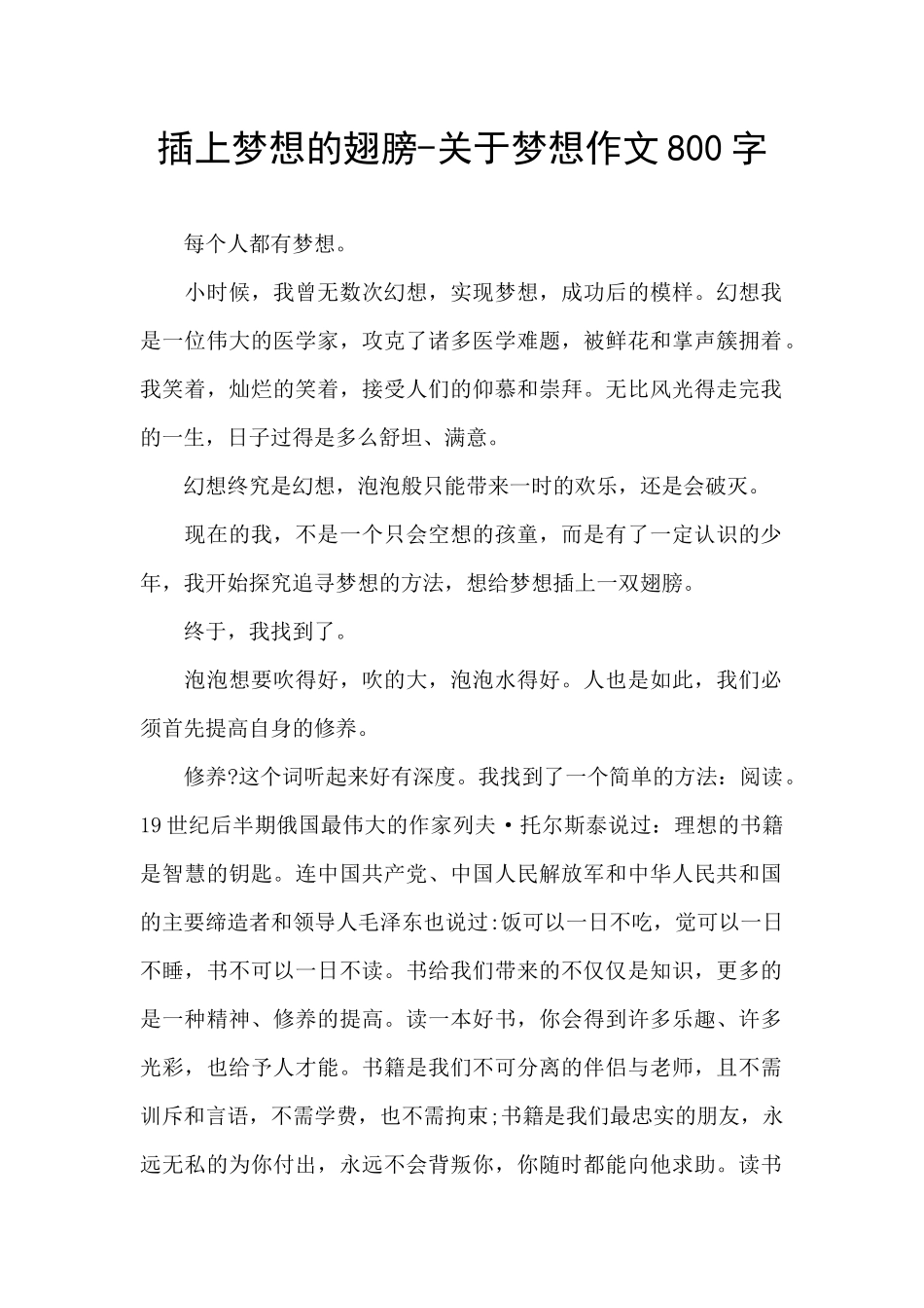 插上梦想的翅膀_第1页