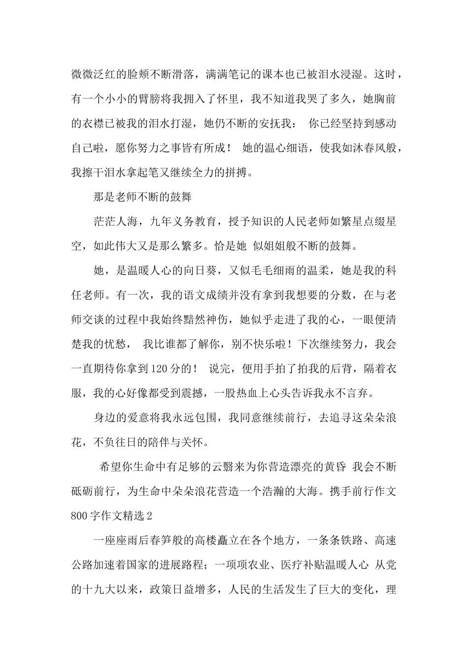 携手前行作文800字作文_第2页