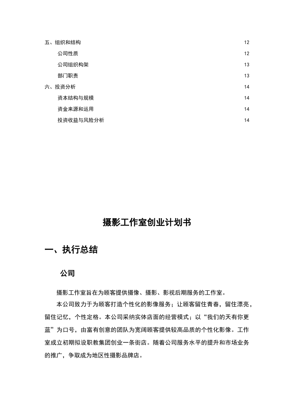 摄影社团创业计划书_第3页