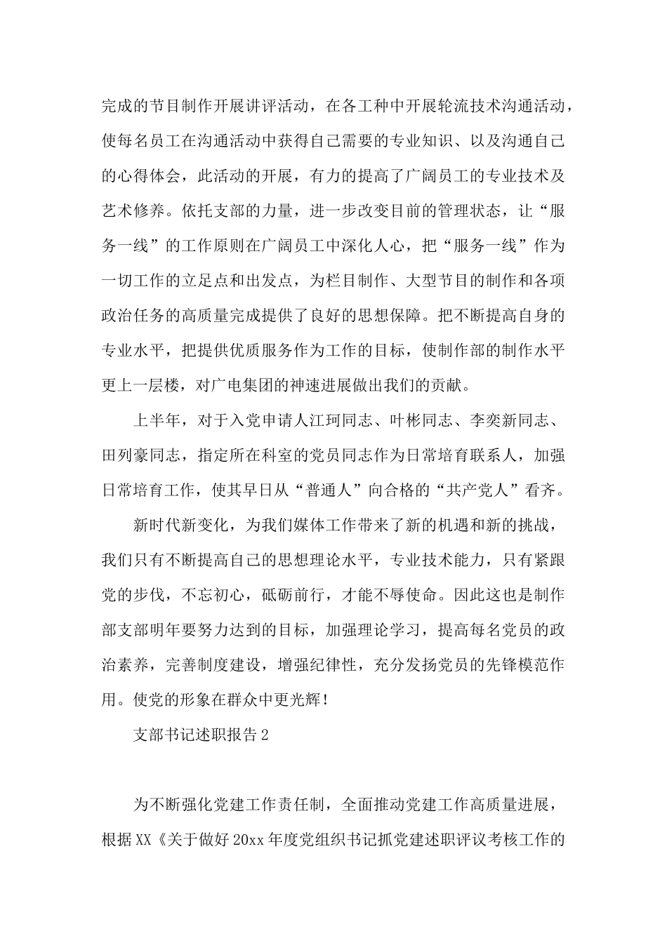 支部书记述职报告3篇_第3页