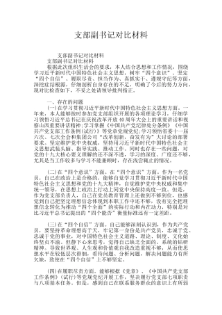 支部副书记对照材料