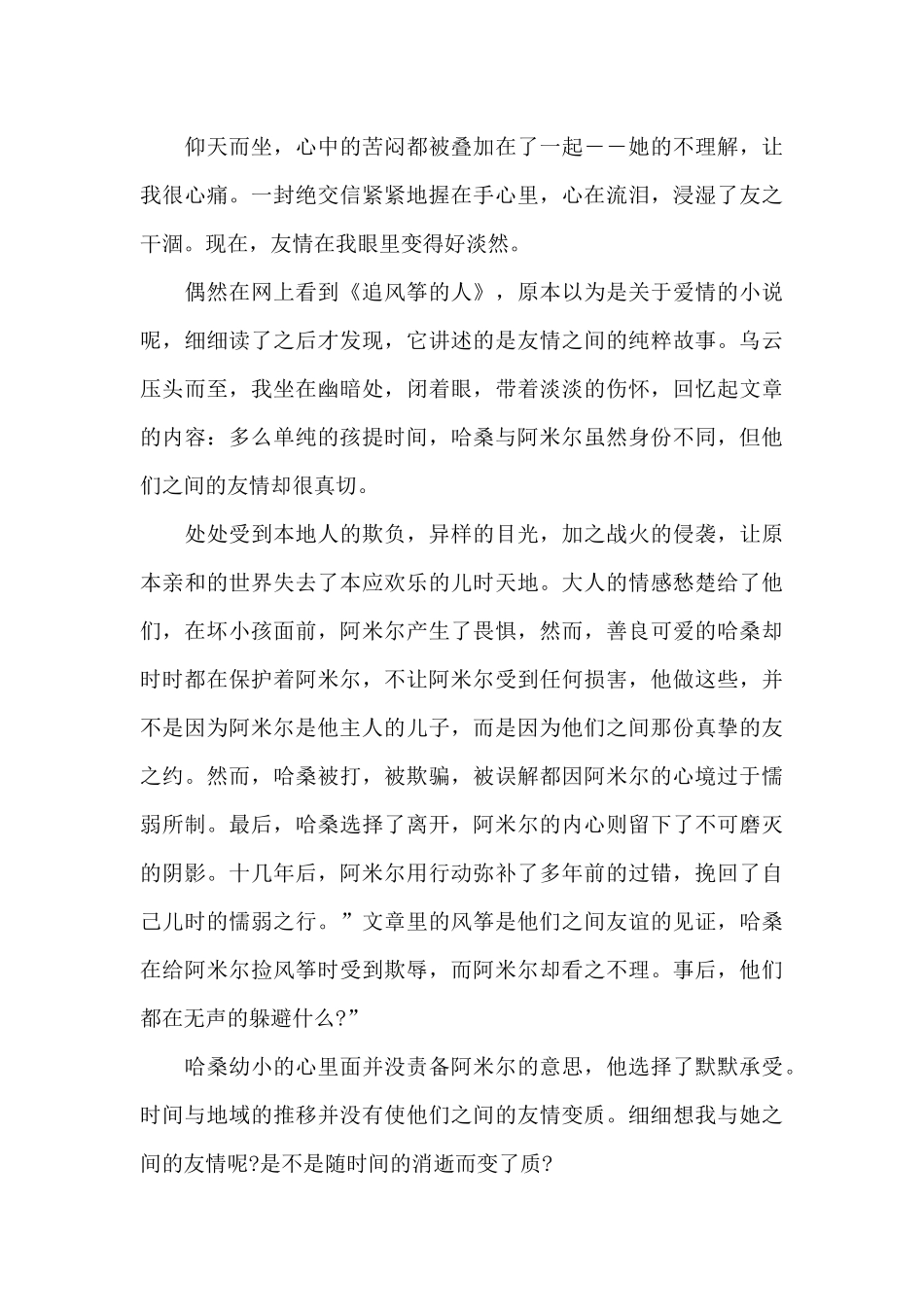 放风筝的人读后感_第3页