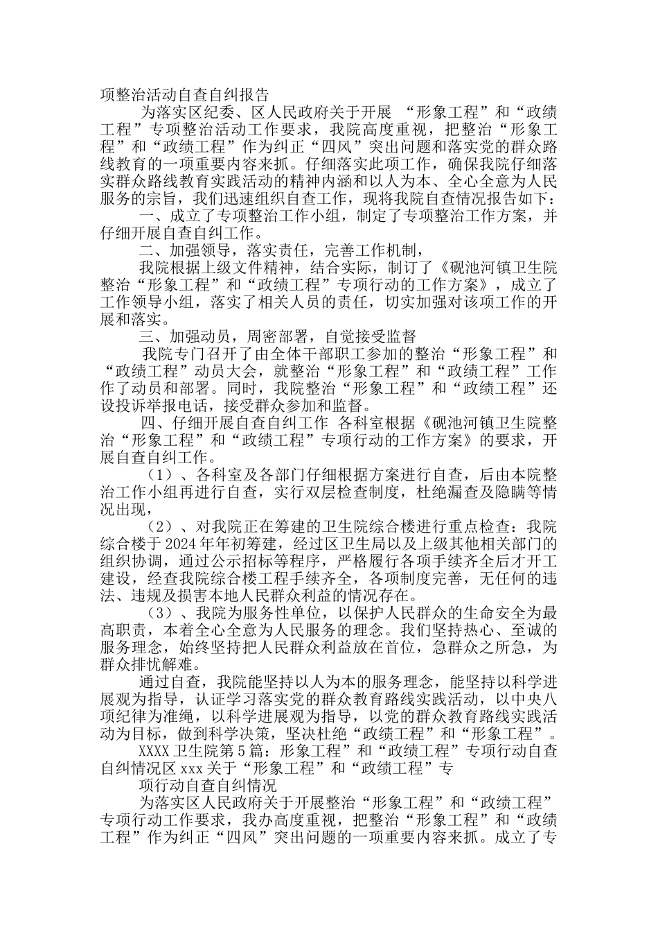 政绩工程自查报告_第3页