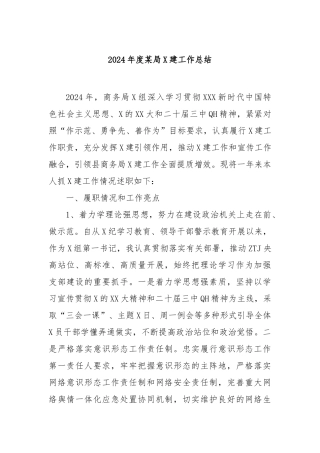 2024年度局党建工作总结