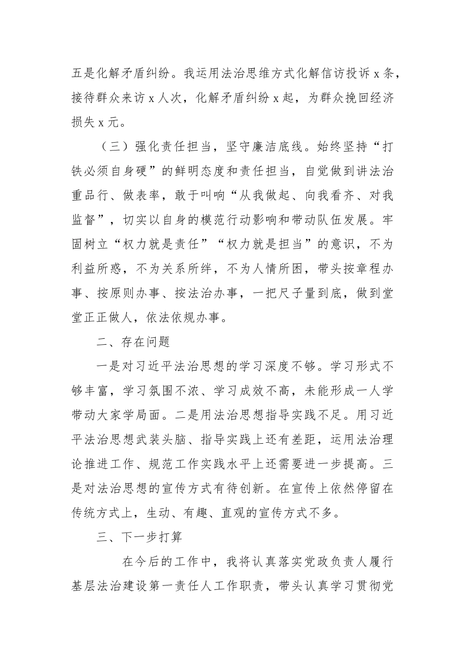 2024年主要负责人个人述法报告（范文）_第3页