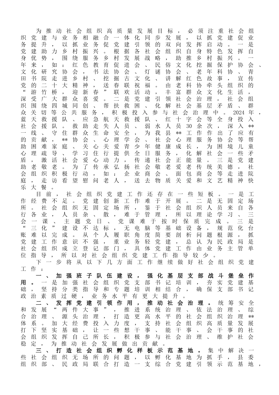 2024年度全县社会组织党建工作情况汇报_第2页