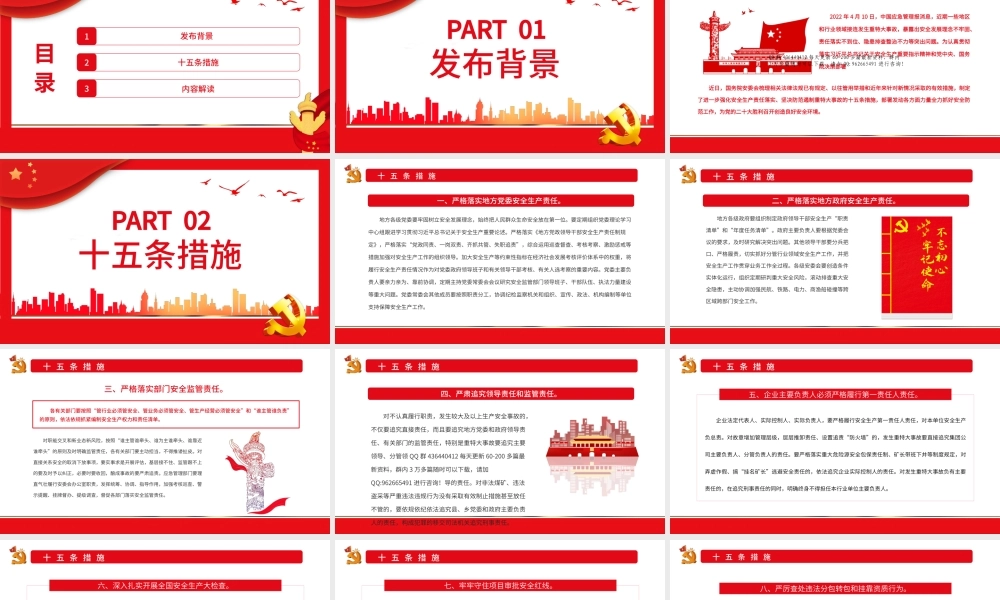 安全生产十五条措施PPT