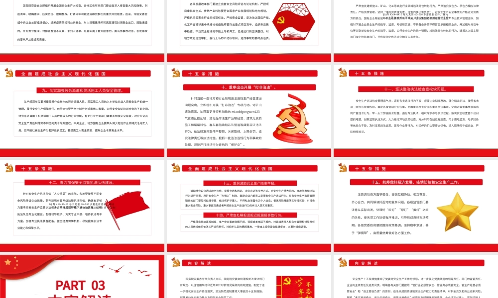 安全生产十五条措施PPT