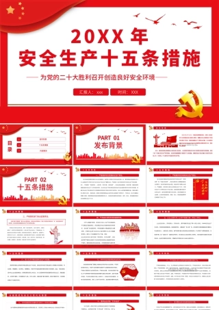 安全生产十五条措施PPT