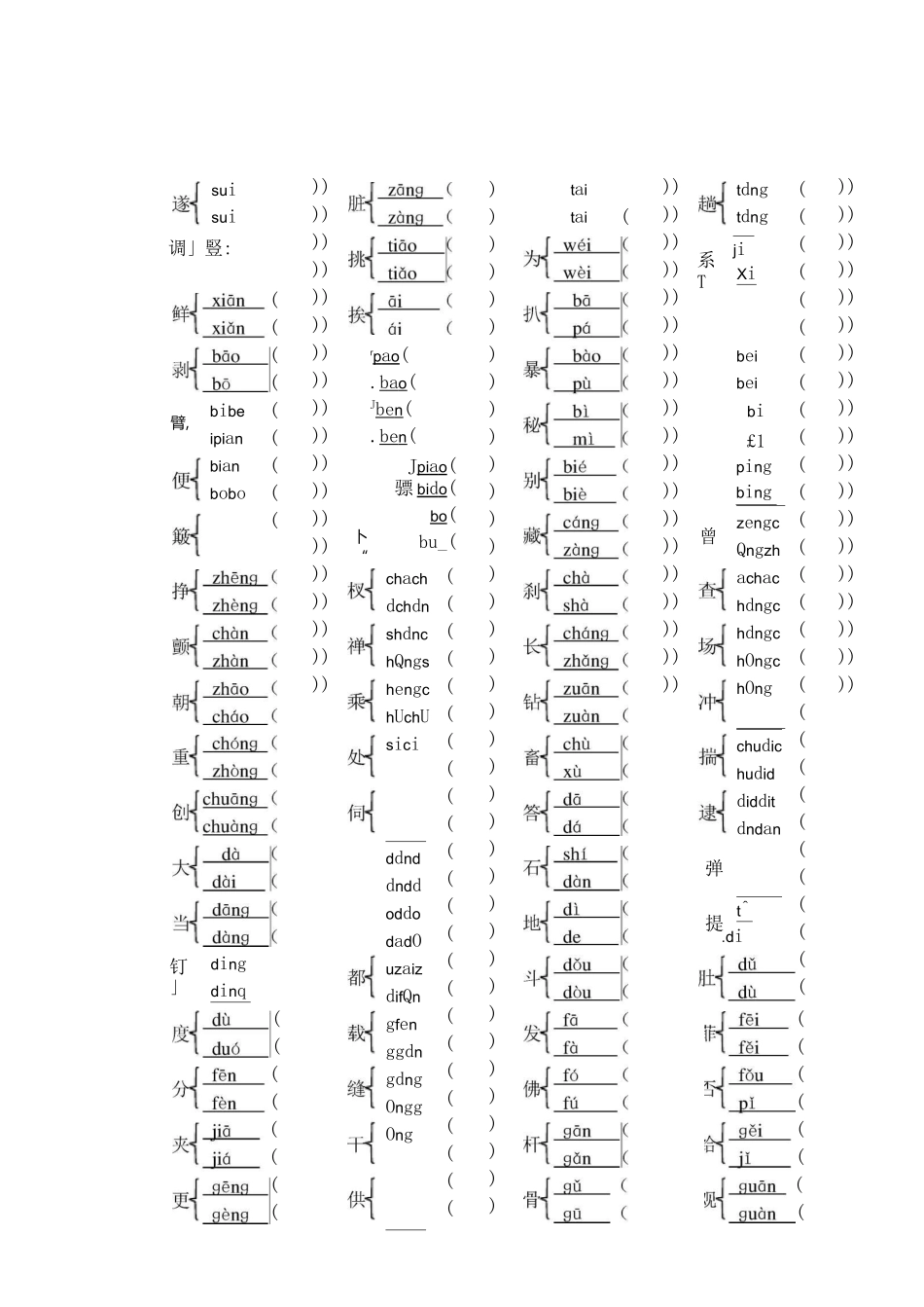 苏教版_六年级_语文多音字汇总_第2页
