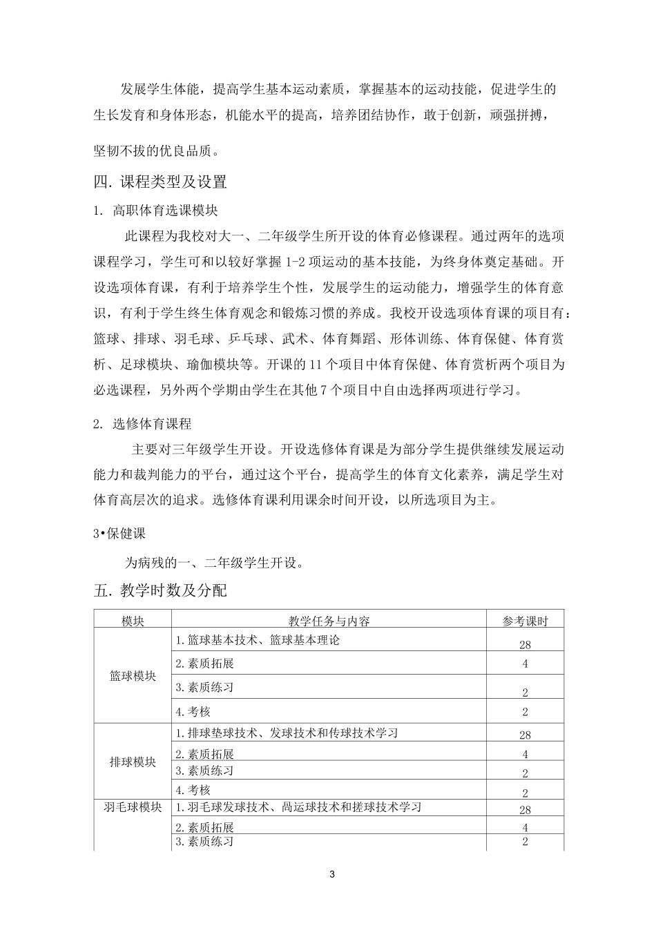 《现代高职体育》教学大纲_第3页