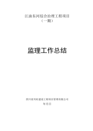 河道监理工作总结