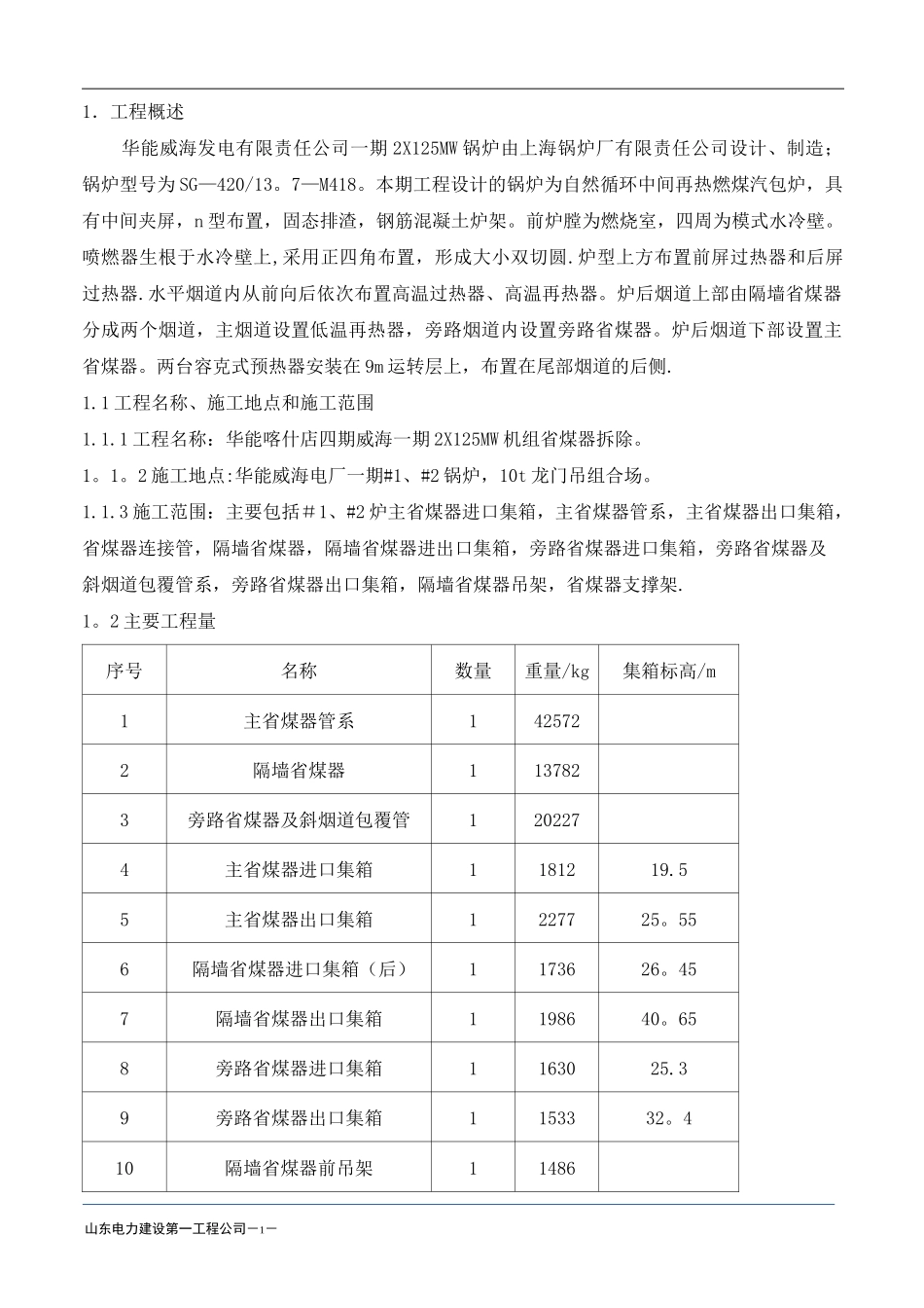 省煤器拆除作业指导书_第1页