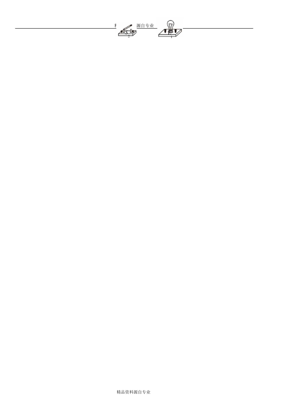 人教版九年级物理  电路图与实物图互换专题练习  Word版无答案_第2页