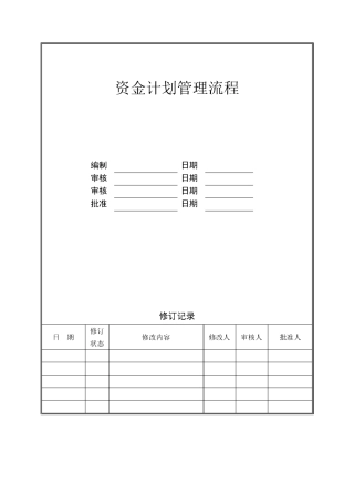 资金计划管理流程
