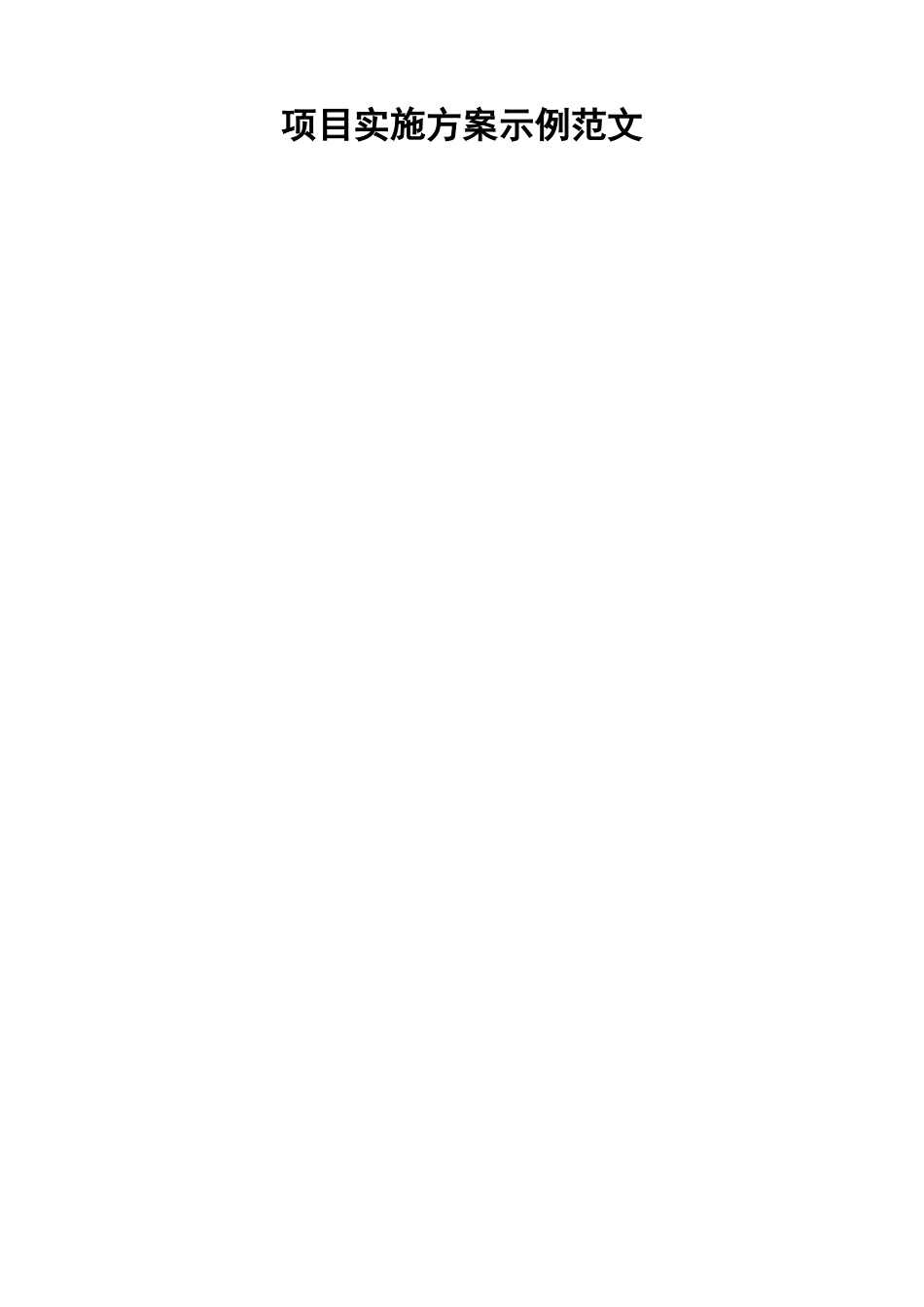 项目实施方案示例范文_第1页