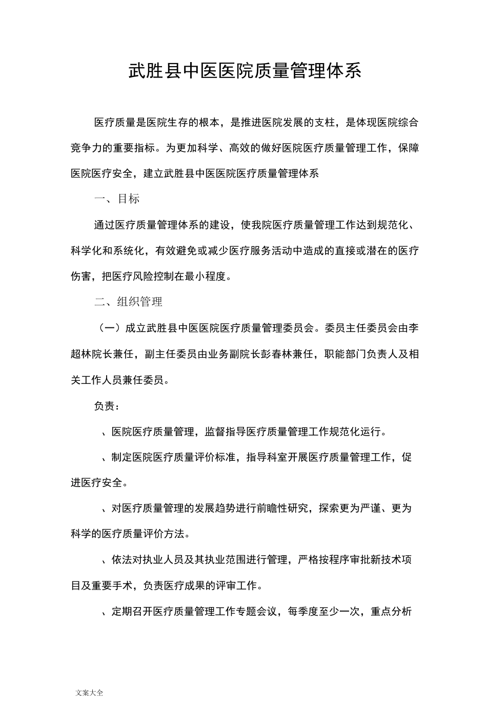 医院医疗高质量管理系统体系建设_第1页