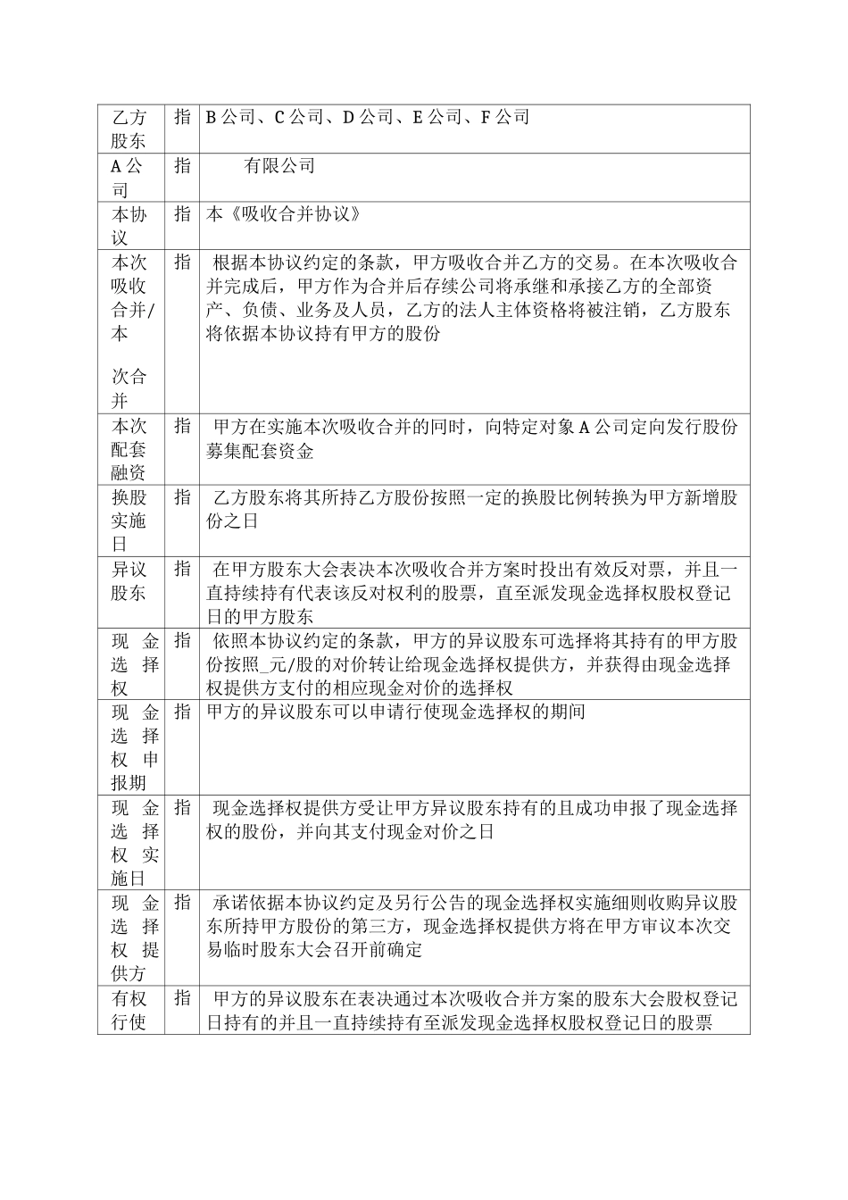 吸收合并协议_第2页