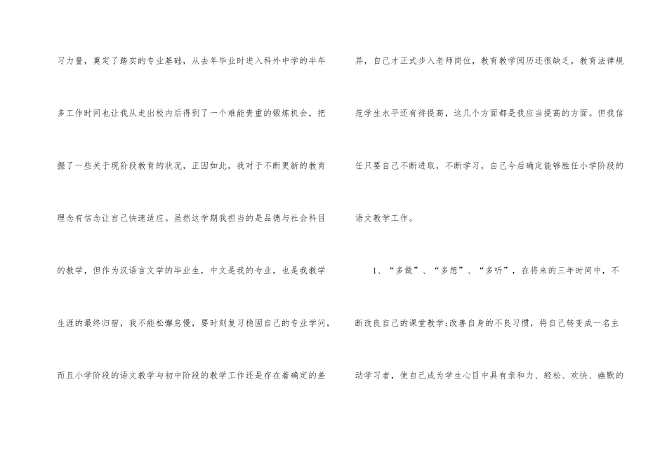教师专业三年规划总结范本_第2页