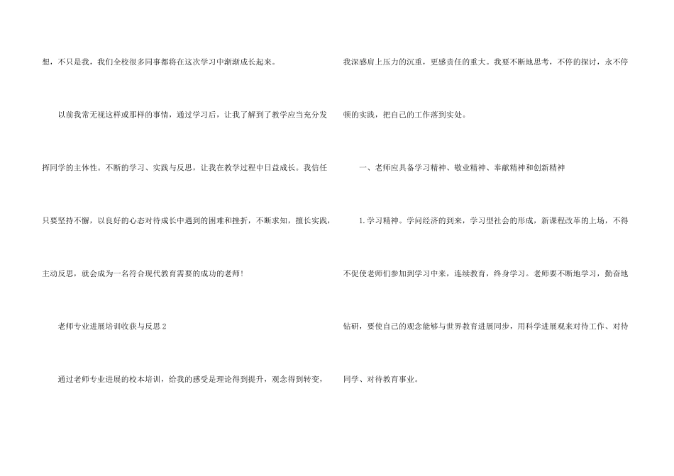 教师专业发展培训收获与反思_第3页