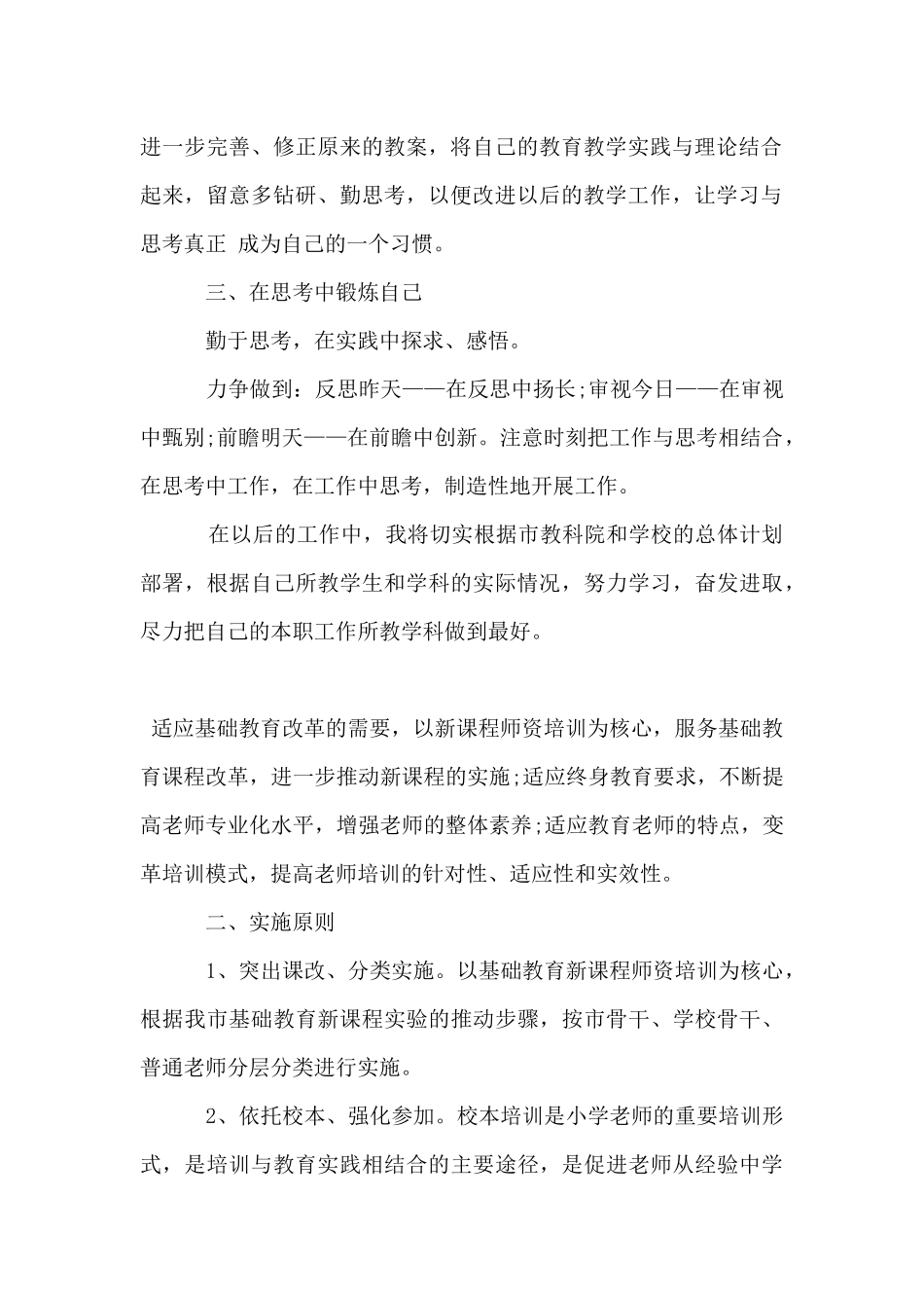 教师年度培训计划范本_第2页