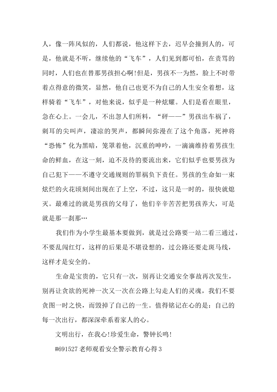 教师观看安全警示教育心得_第3页