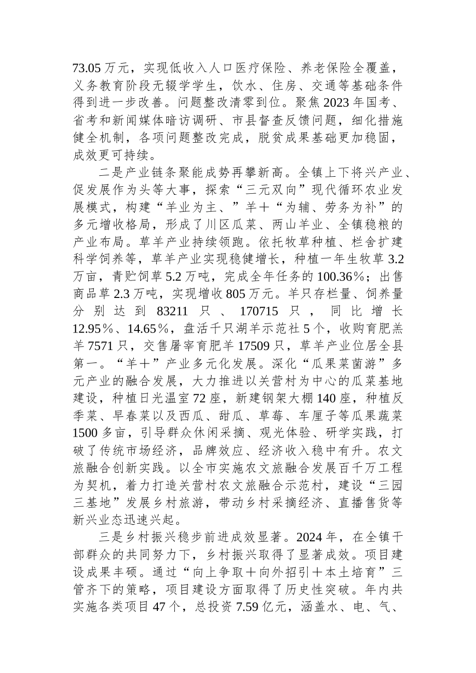 党委副书记、政府镇长在全镇2025年经济工作会议上的讲话_第2页