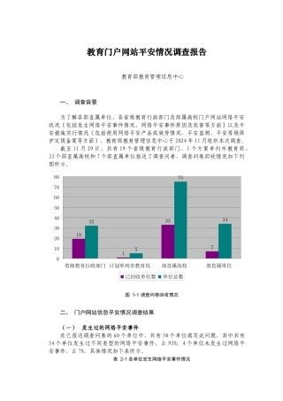 教育门户网站安全情况调查报告范本