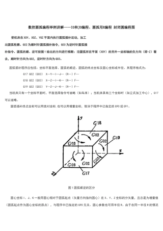 数控圆弧编程举例讲解