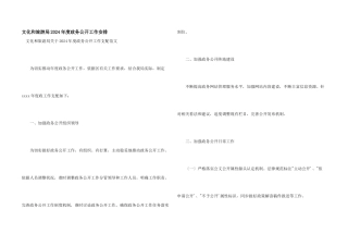 文化和旅游局2024年度政务公开工作安排