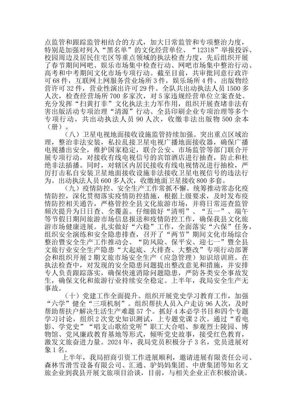 文化和旅游局上年总结及下年工作打算2024_第3页