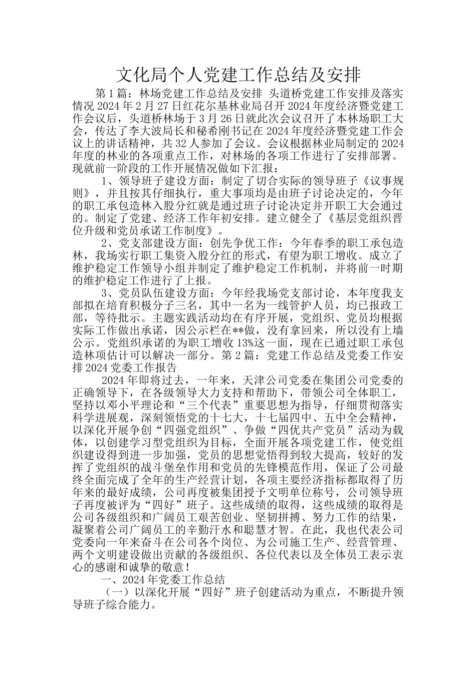 文化局个人党建工作总结及安排_第1页