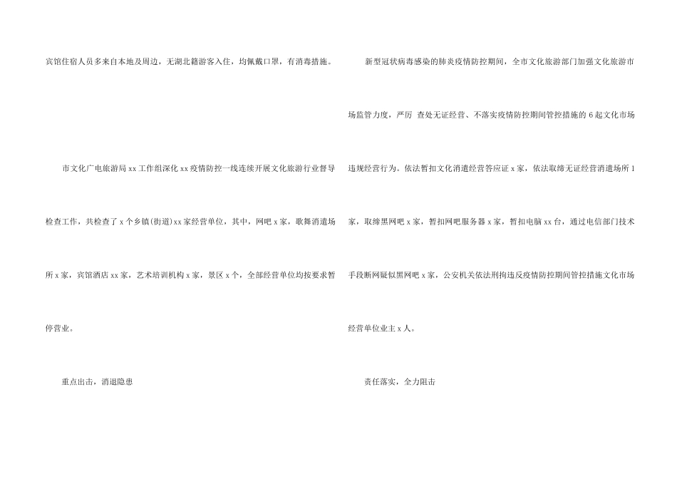 文化广电旅游局疫情防控工作小结_第2页