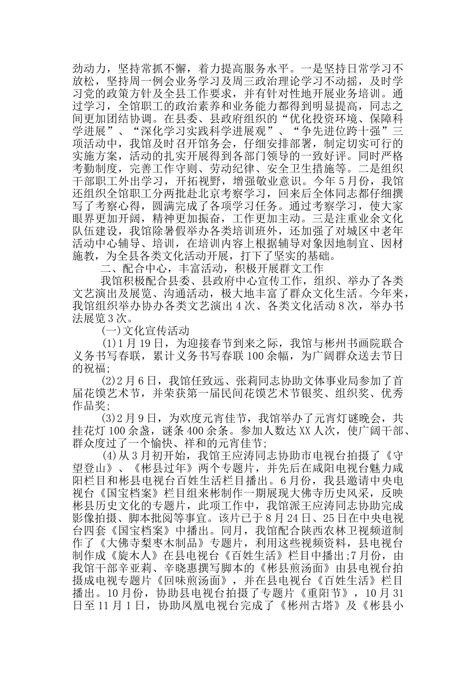 文化馆个人工作总结三篇_第2页
