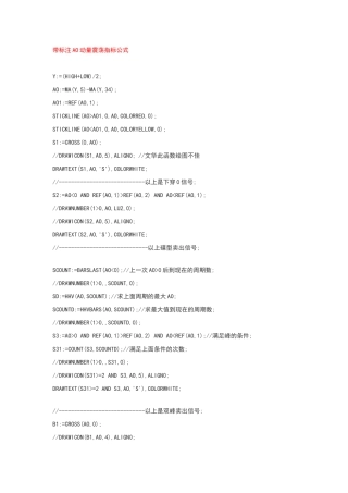 文华带标注AO动量震荡指标公式