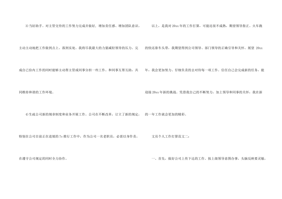 文员个人工作计划3篇_第2页