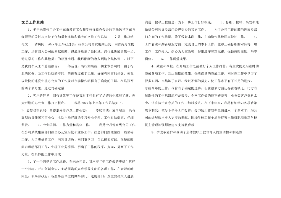 文员工作总结-_第1页