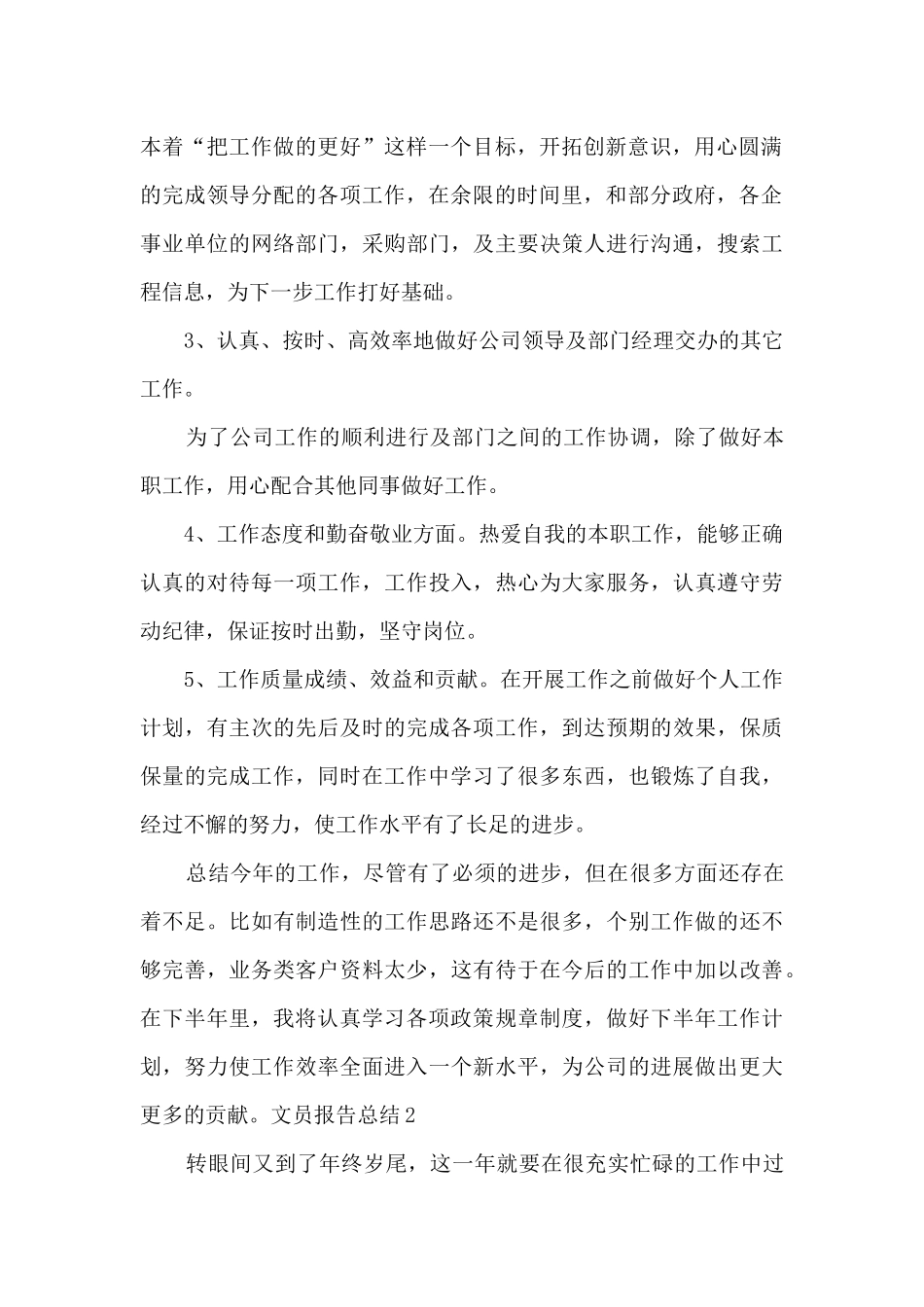 文员工作的个人报告总结_第2页