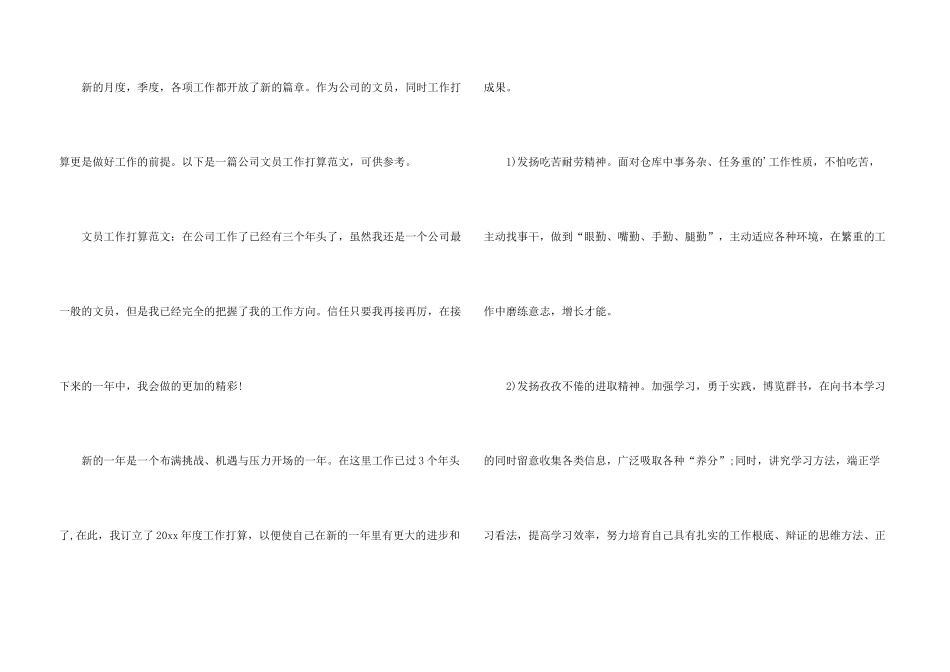 文员的工作计划3篇_第3页