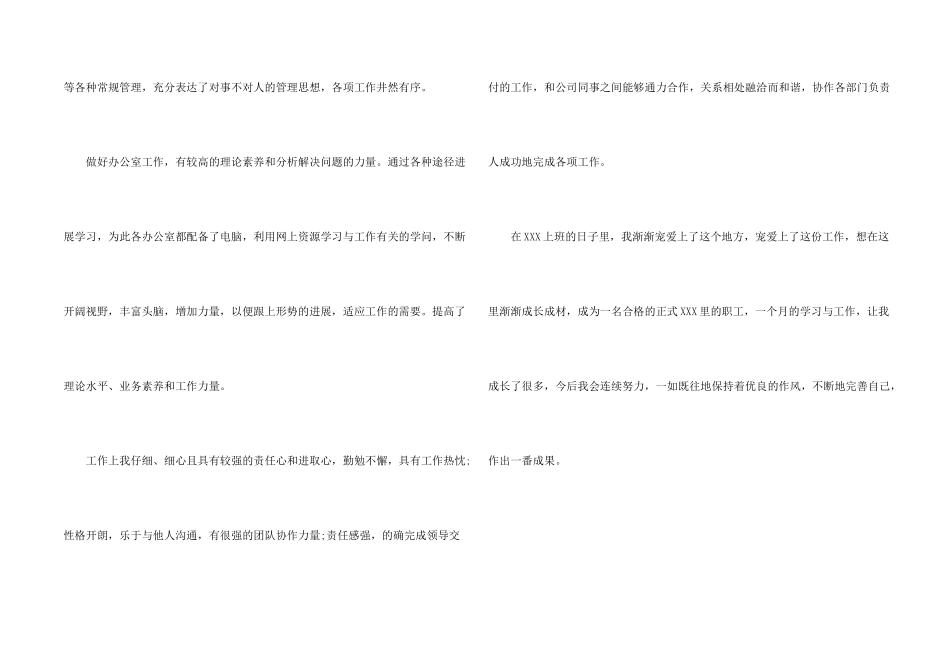 文员试用期工作总结500字_第2页